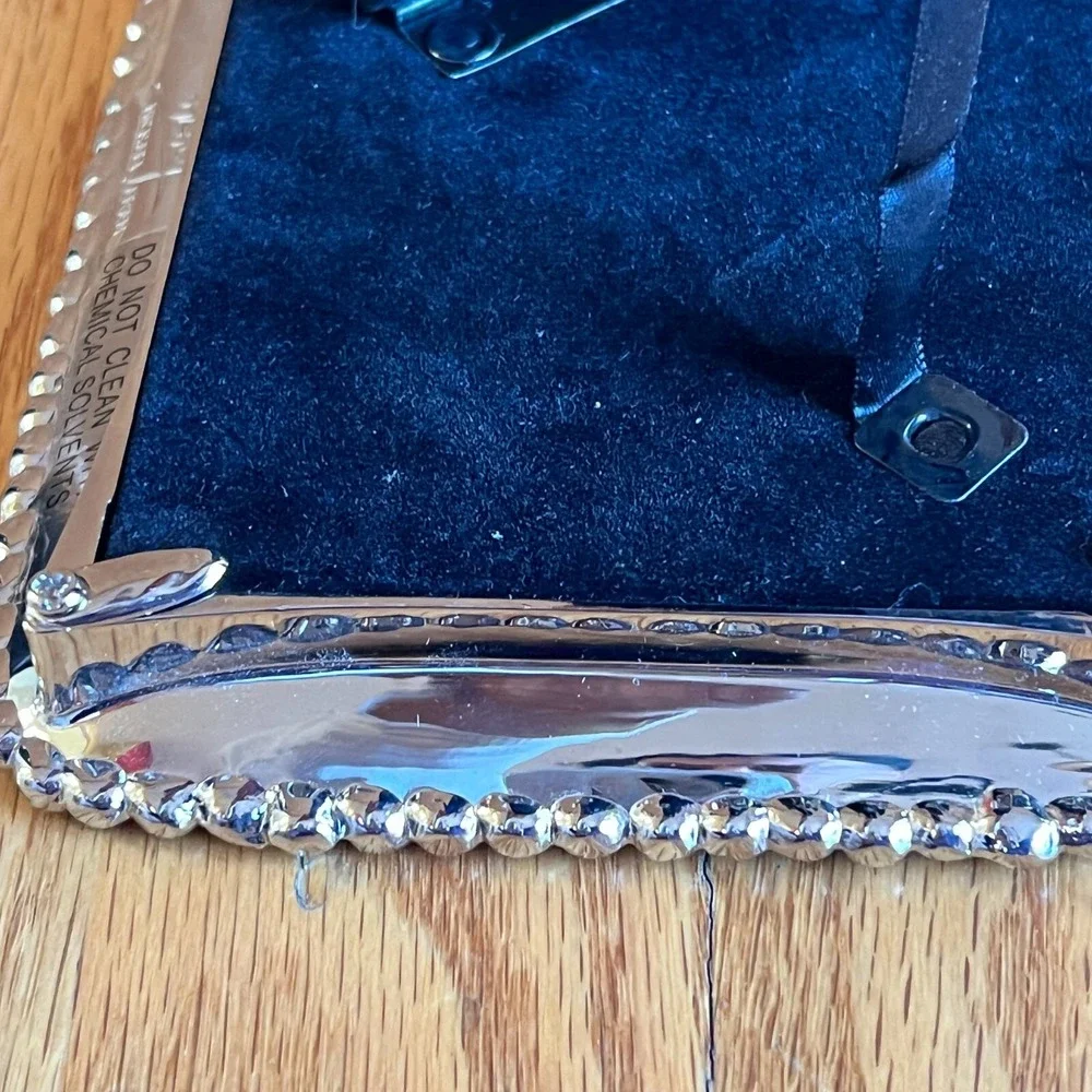 Michael Aram Molten Beaded Picture Frame Silver Tone 7.5x6
